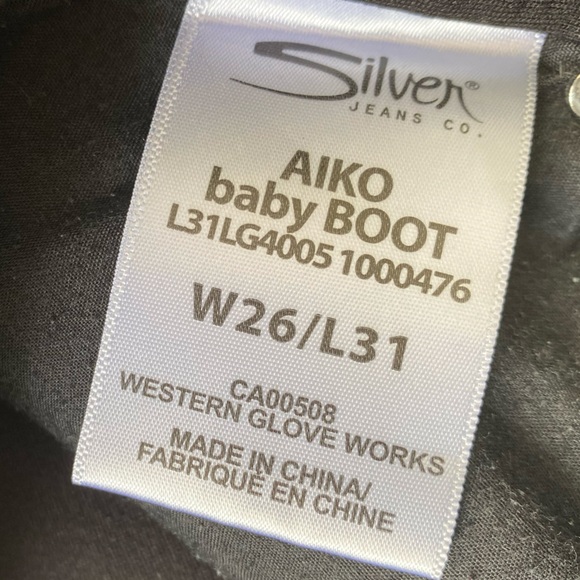 Silver Jeans Aiko baby boot slim fit soft stretchy pants W26/L31 - Picture 7 of 9